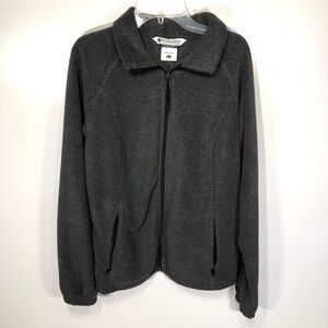 Columbia Charcoal Fleece Zipper Jacket Size Large